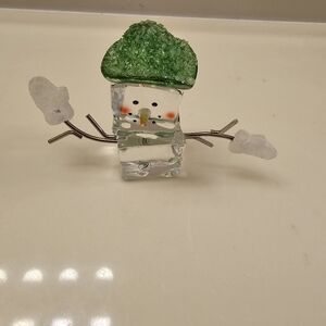 Seasons of Cannon Falls Ice Cube Snowman Ornament Holiday Decor Christmas
